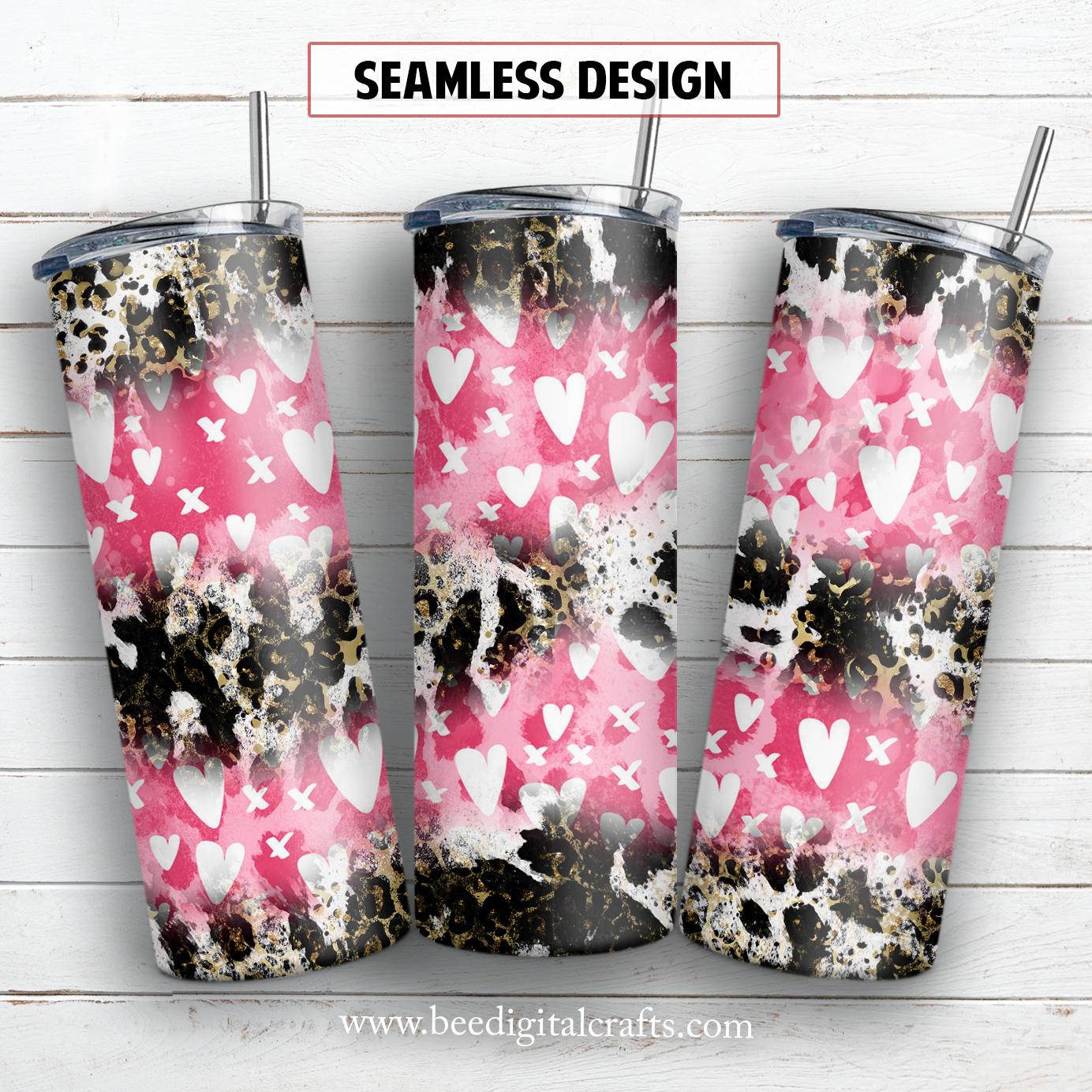 Valentine's Day tumbler sublimation 20 oz skinny tumbler