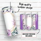 Flower add text blank 20 oz skinny tumbler sublimation design