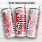 Love 20 oz skinny tumbler sublimation design