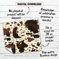 Cowhide 20 oz skinny tumbler sublimation design