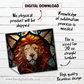 Stained glass lion 20 oz skinny tumbler sublimation design