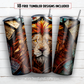 Stained glass lion 20 oz skinny tumbler sublimation design