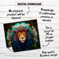 Stained glass lion 20 oz skinny tumbler sublimation design