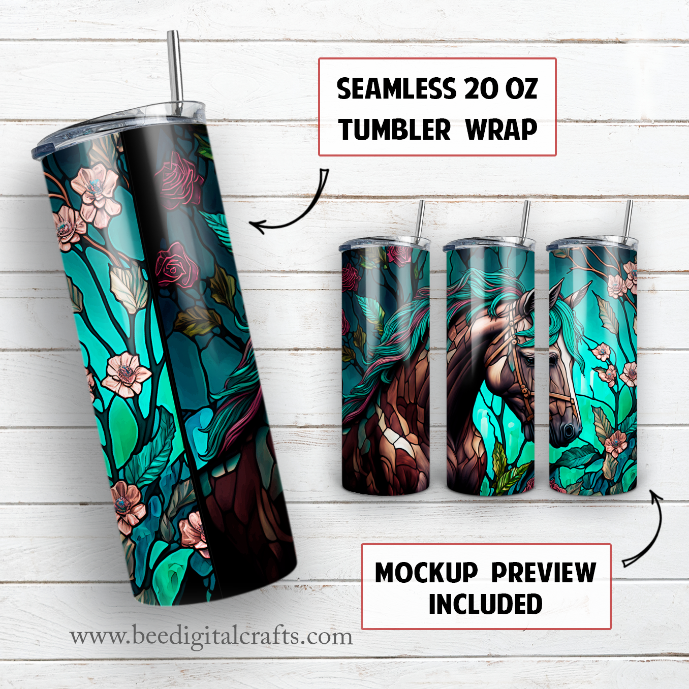 20 oz skinny tumbler sublimation design