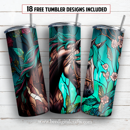 20 oz skinny tumbler sublimation design