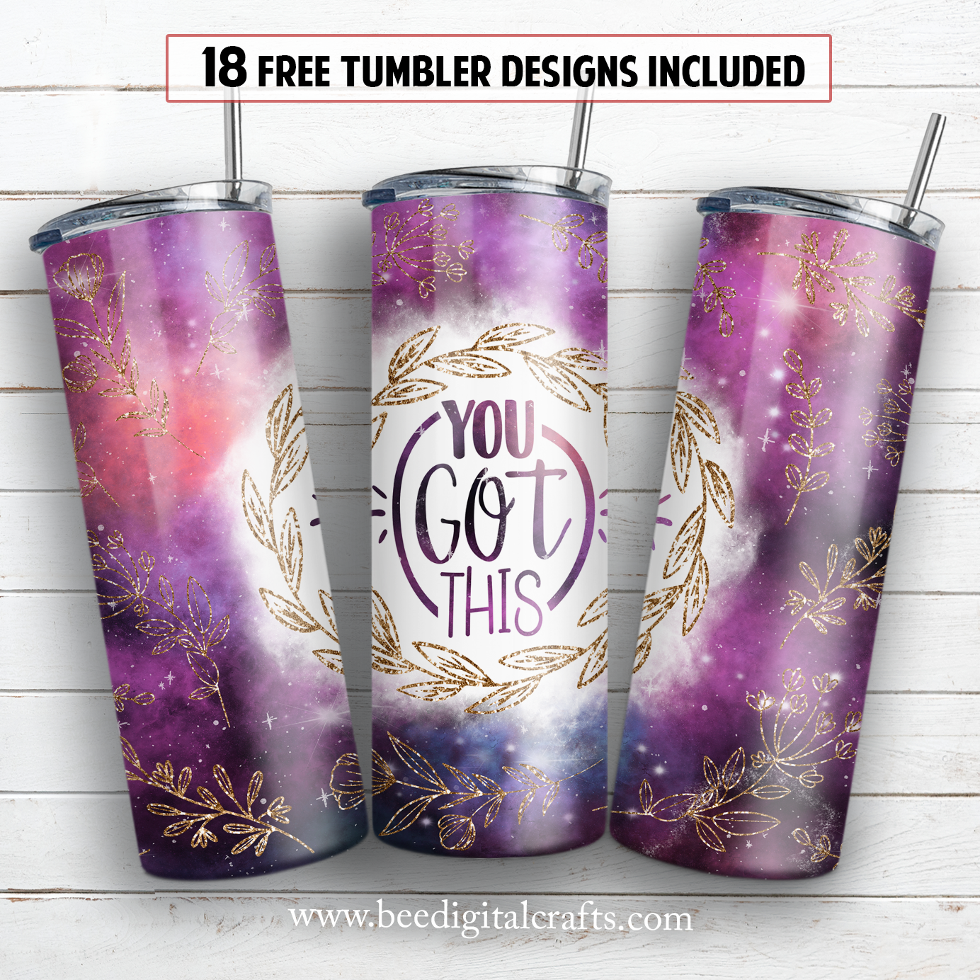 20 oz skinny tumbler sublimation design