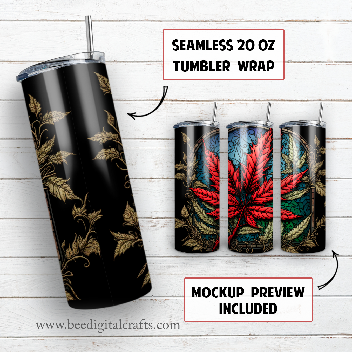 20 oz skinny tumbler sublimation design