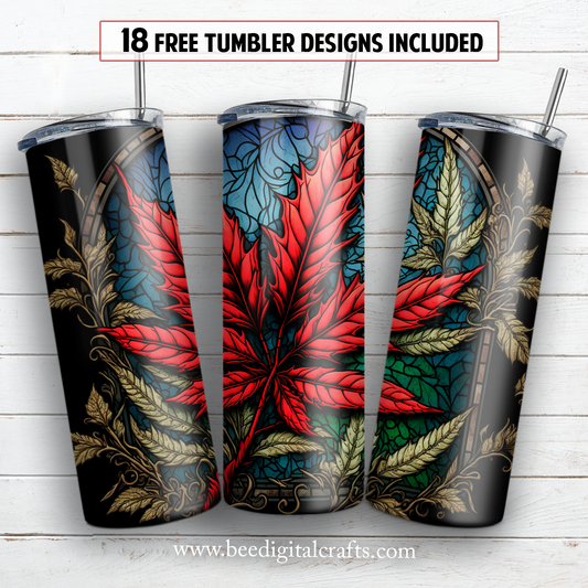 20 oz skinny tumbler sublimation design