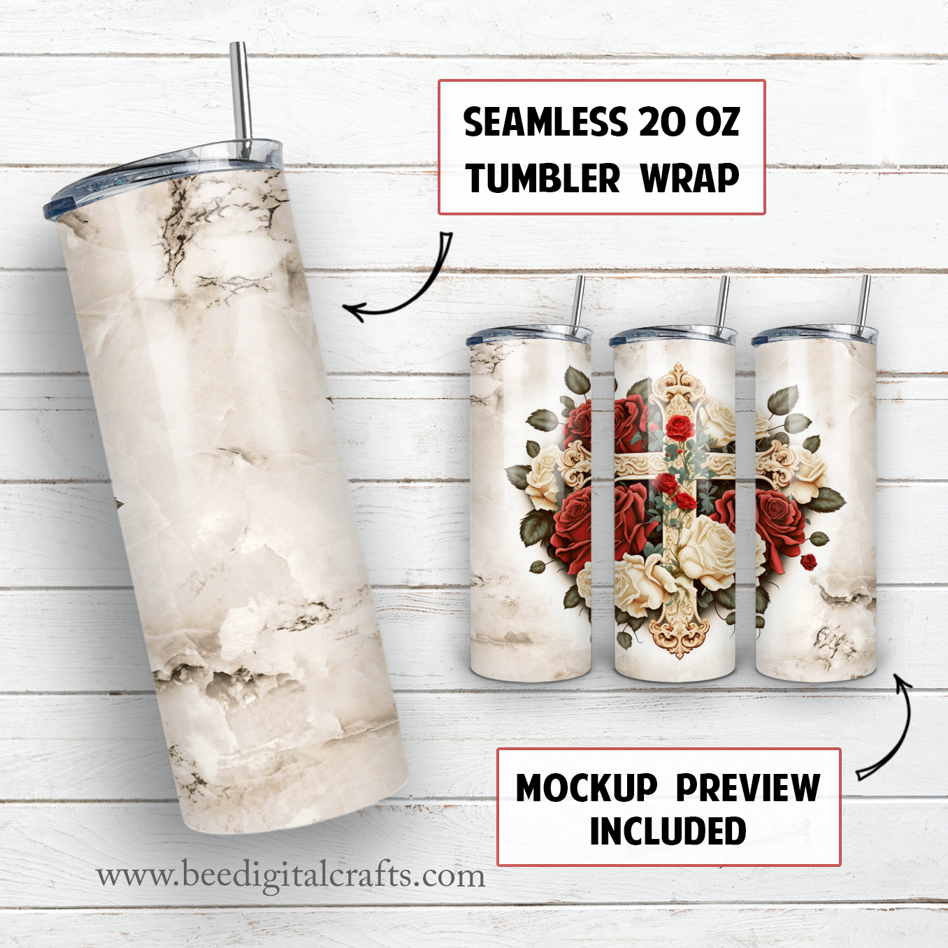 20 oz skinny tumbler sublimation design