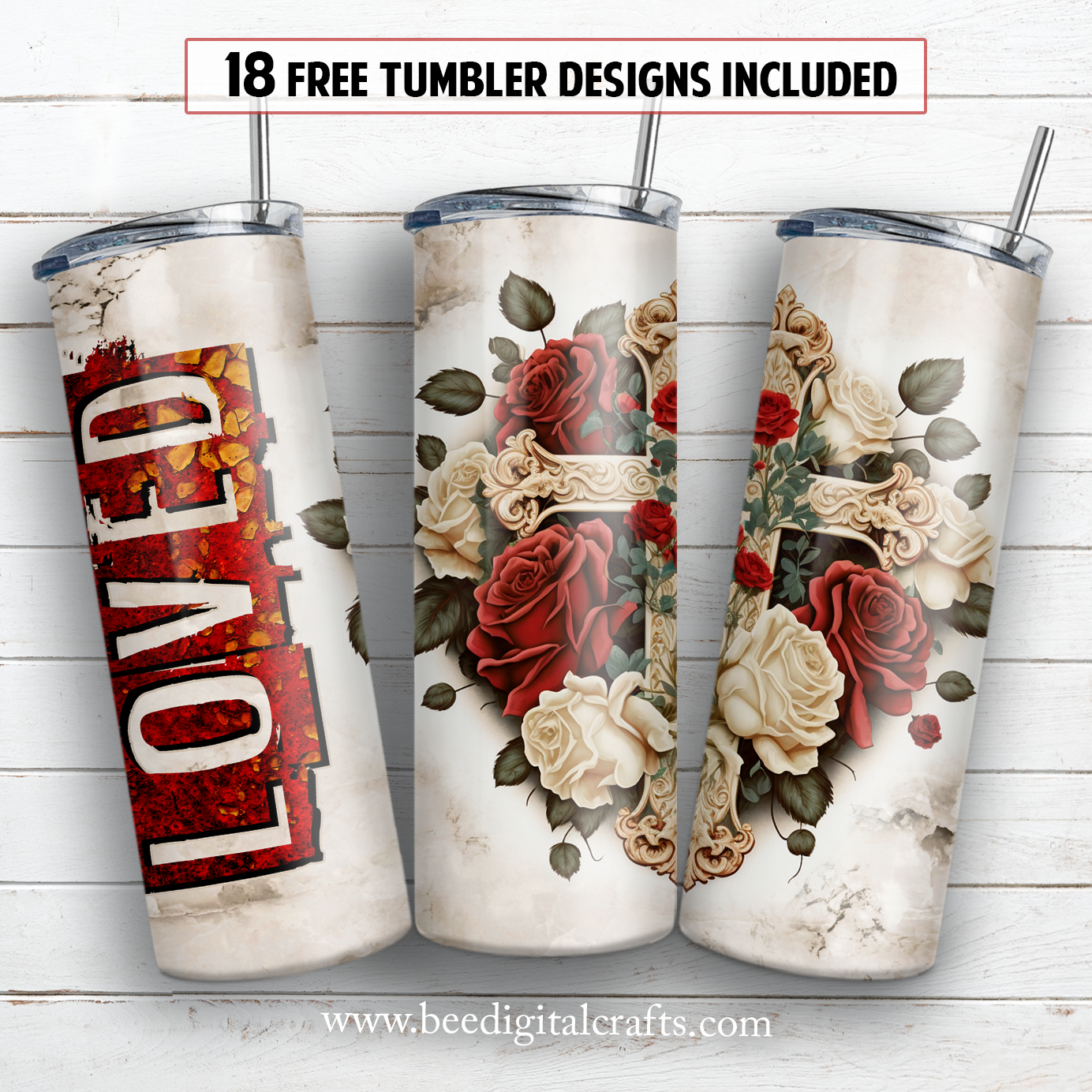 20 oz skinny tumbler sublimation design