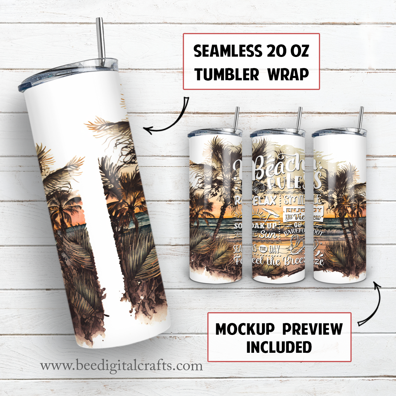 20 oz skinny tumbler sublimation design