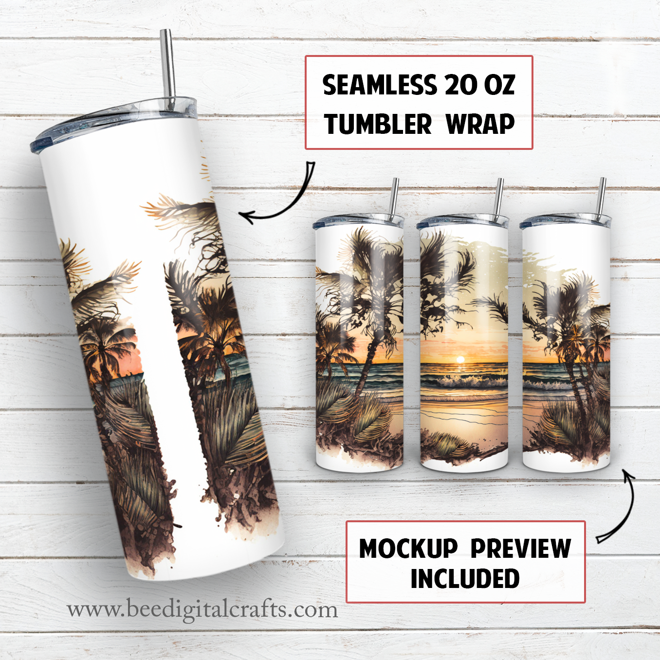 20 oz skinny tumbler sublimation design