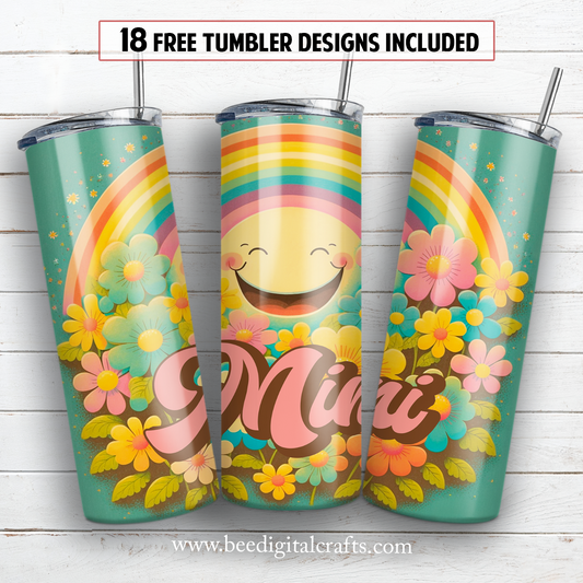 20 oz skinny tumbler sublimation design