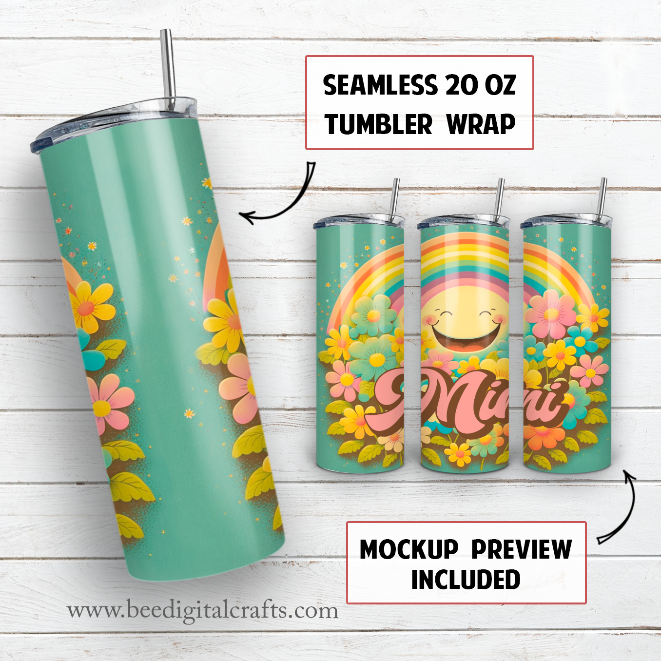 20 oz skinny tumbler sublimation design