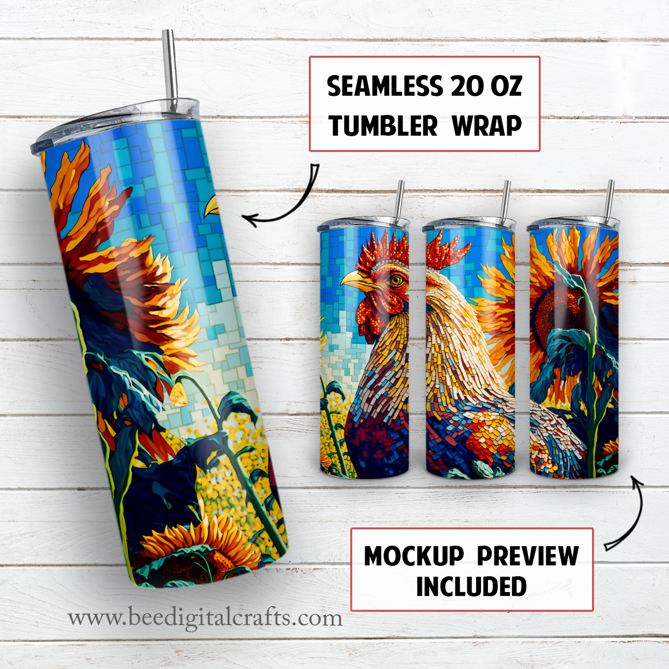 20 oz skinny tumbler sublimation design