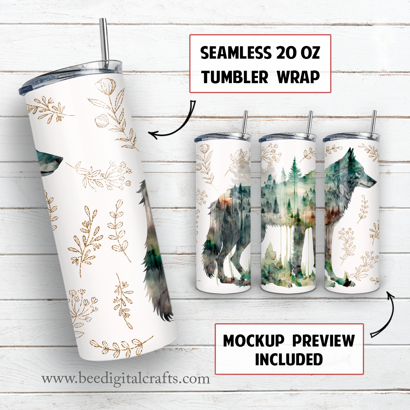 20 oz skinny tumbler sublimation design