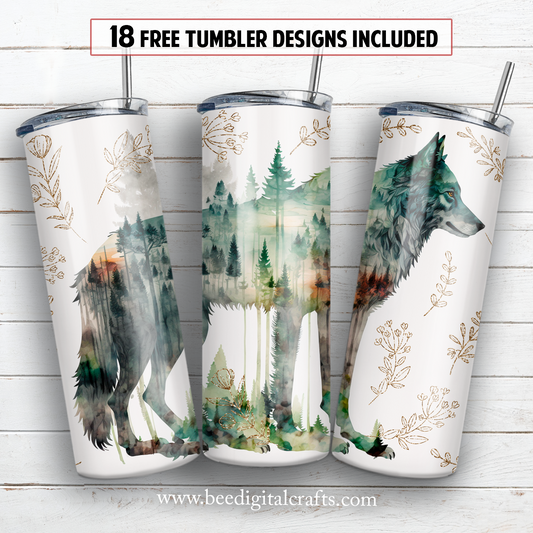 20 oz skinny tumbler sublimation design