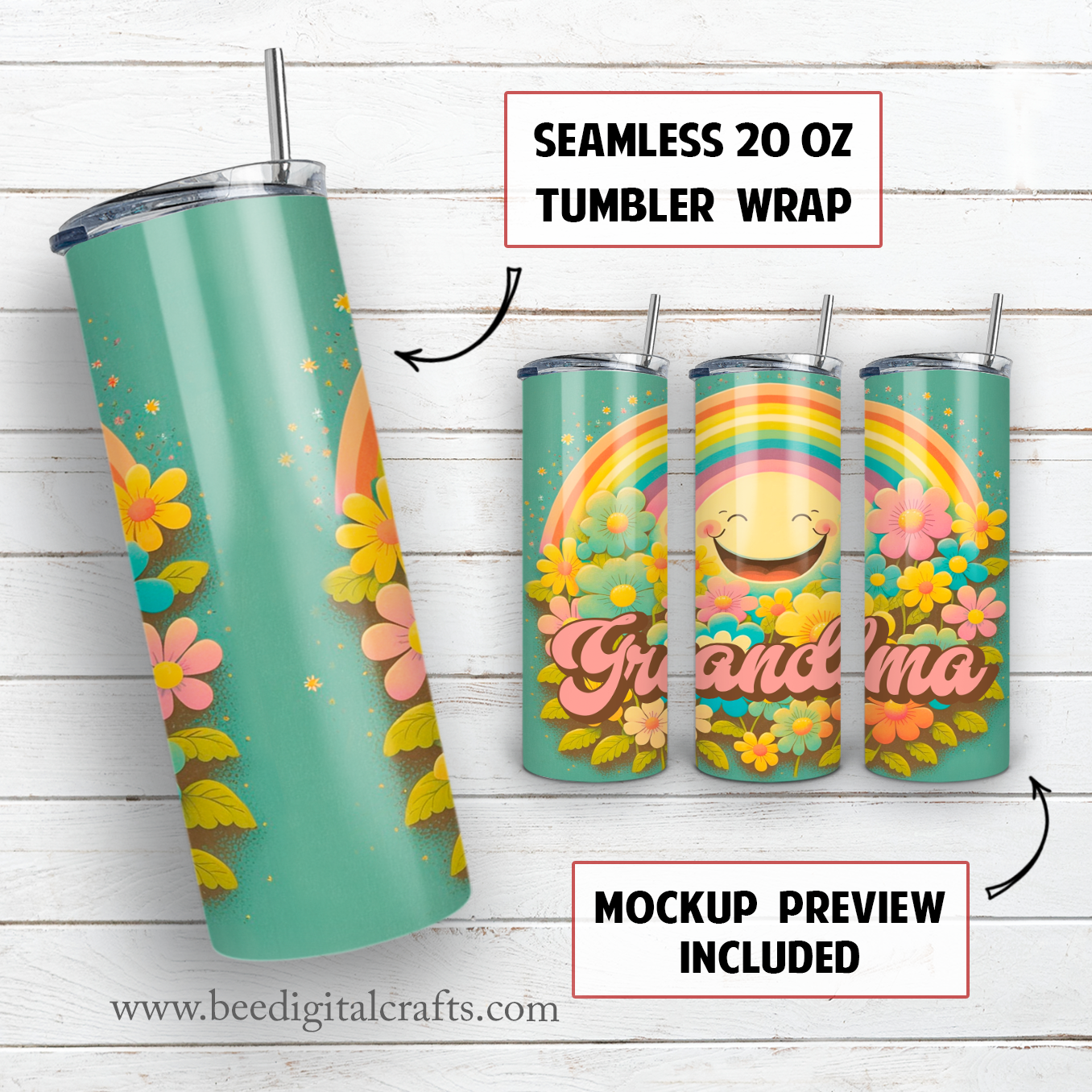 20 oz skinny tumbler sublimation design