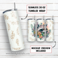 20 oz skinny tumbler sublimation design