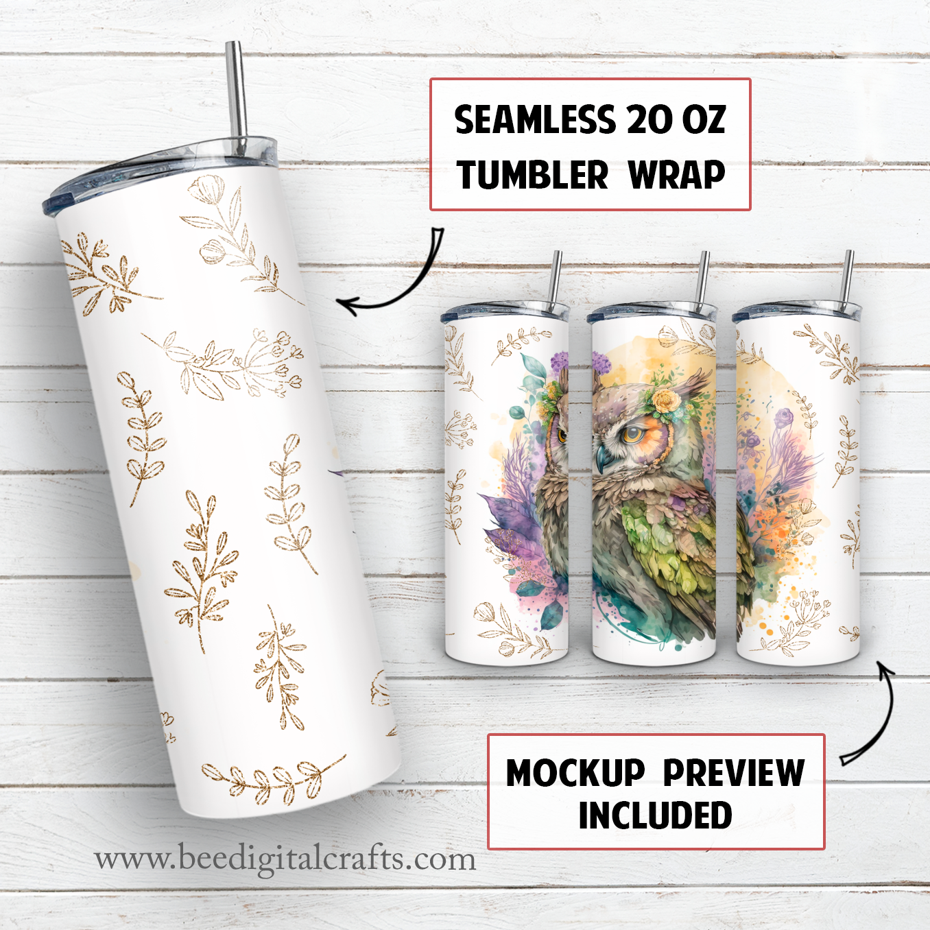 20 oz skinny tumbler sublimation design