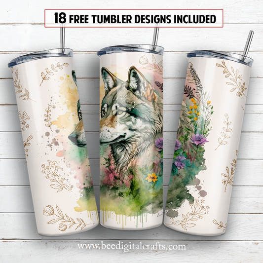 20 oz skinny tumbler sublimation design