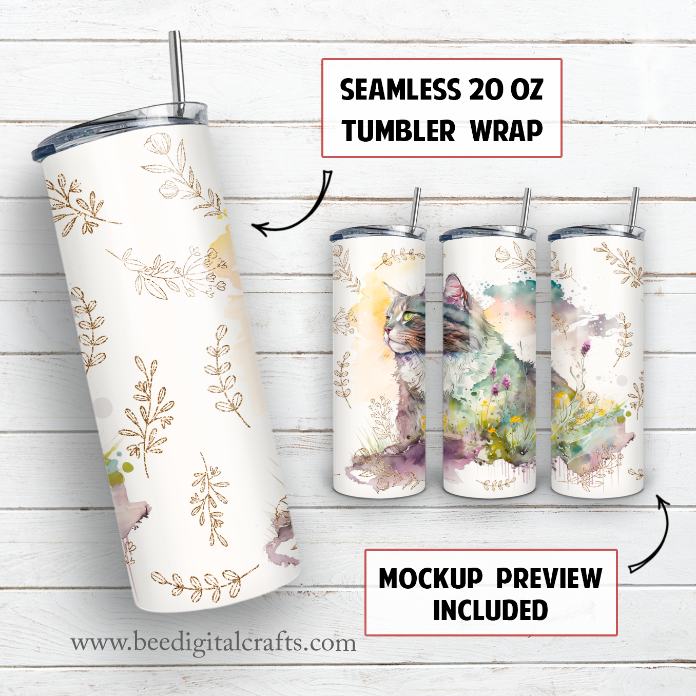 20 oz skinny tumbler sublimation design