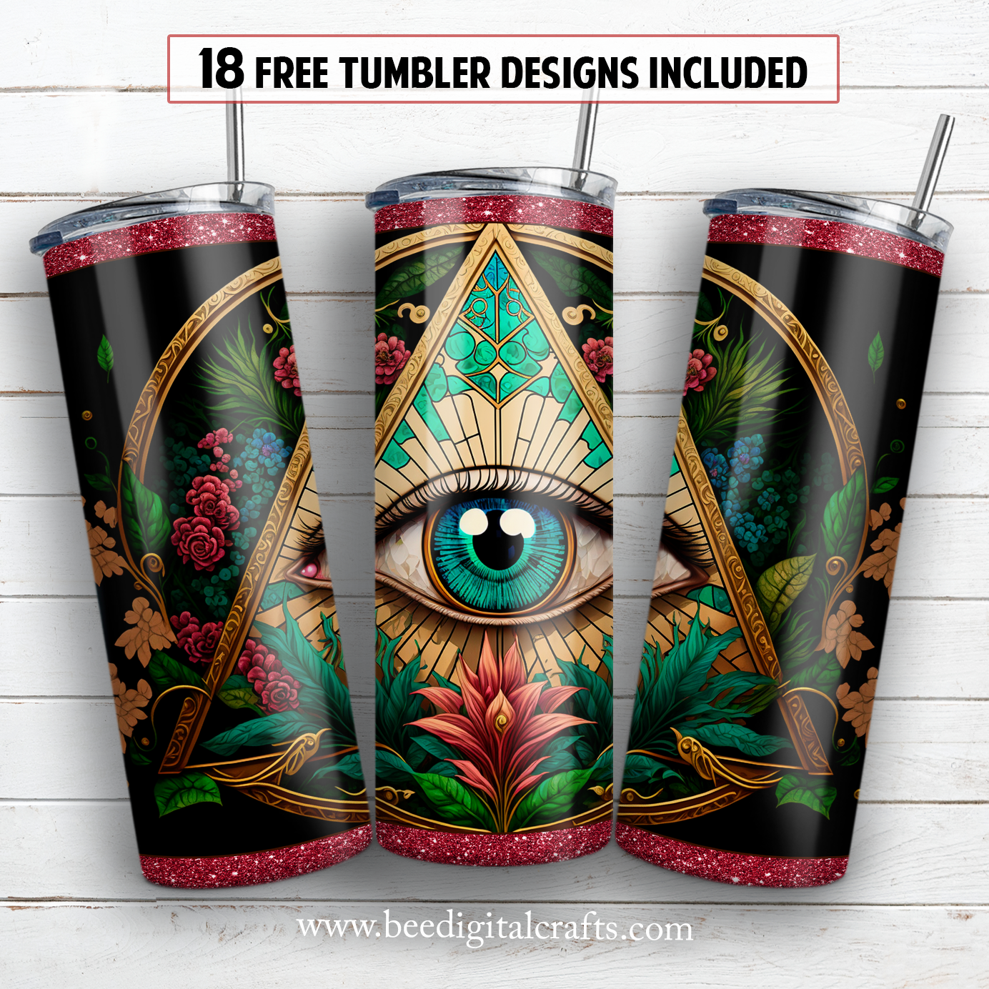 20 oz skinny tumbler sublimation design