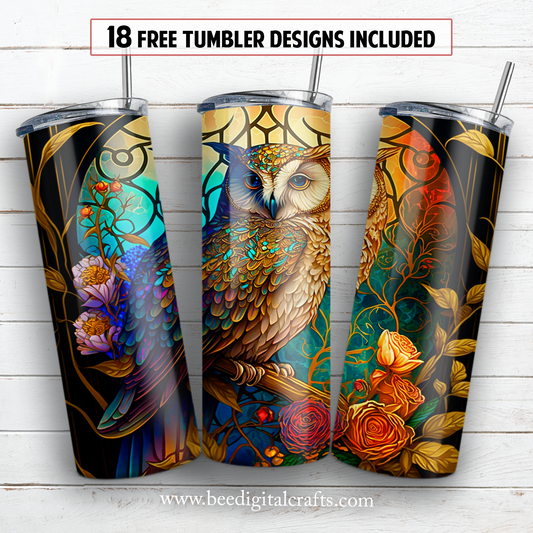 20 oz skinny tumbler sublimation design