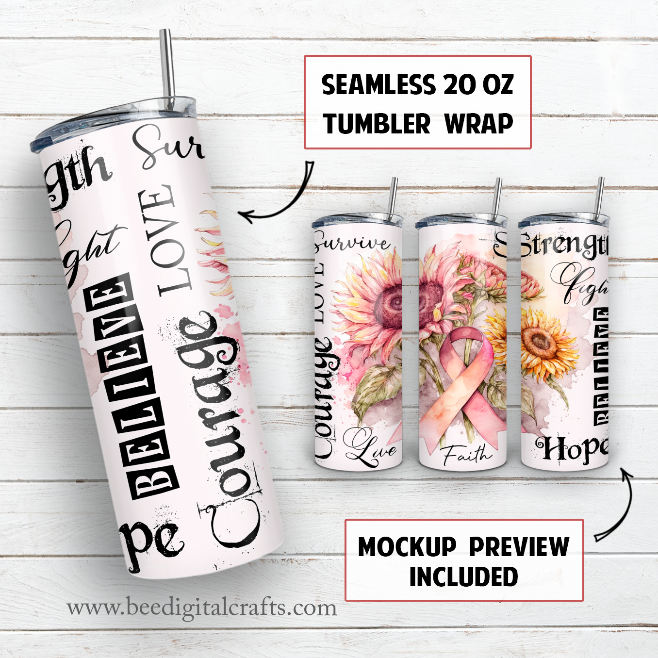 20 oz skinny tumbler sublimation design