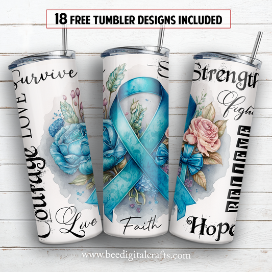 20 oz skinny tumbler sublimation design