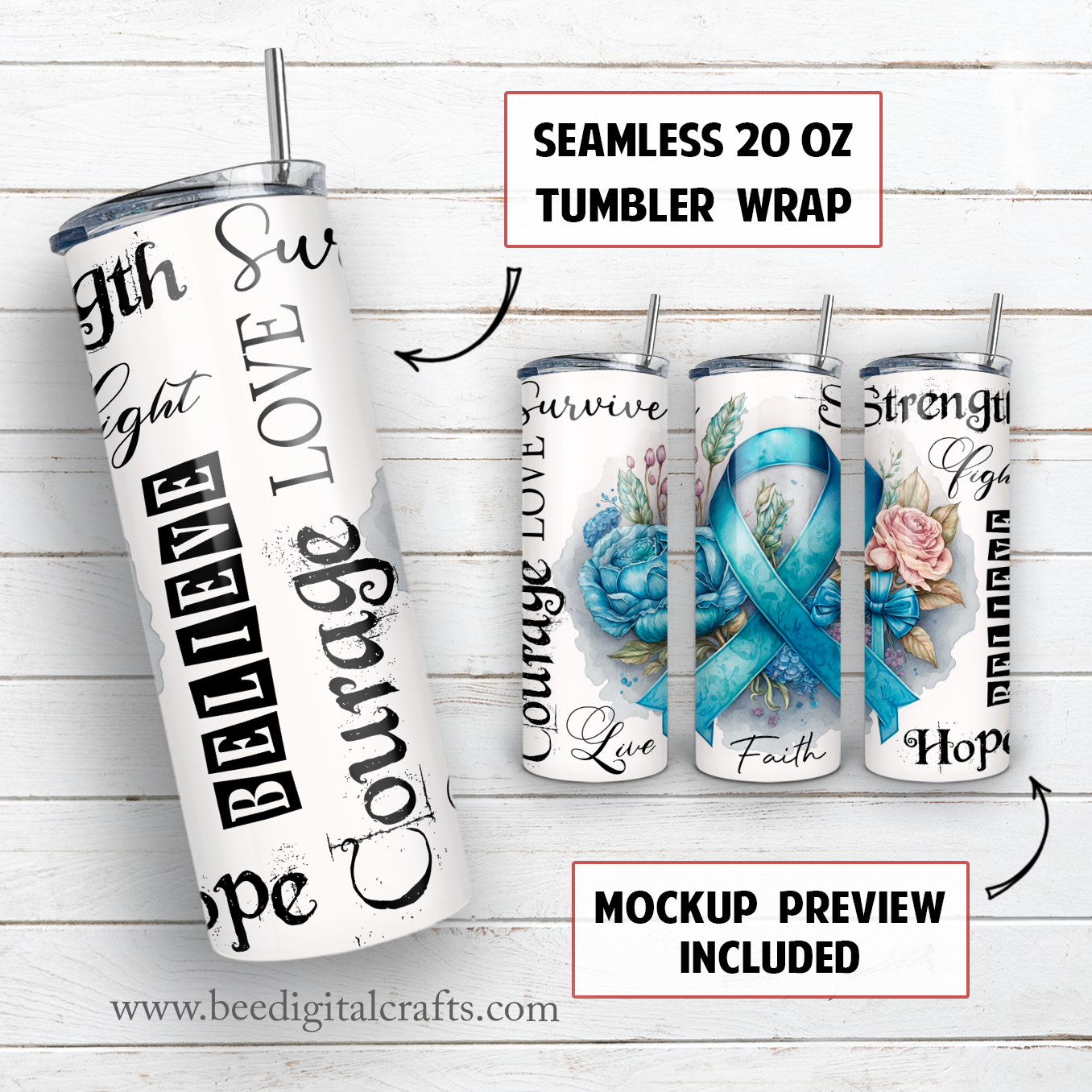 20 oz skinny tumbler sublimation design