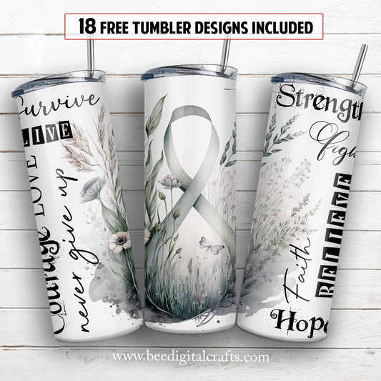 20 oz skinny tumbler sublimation design