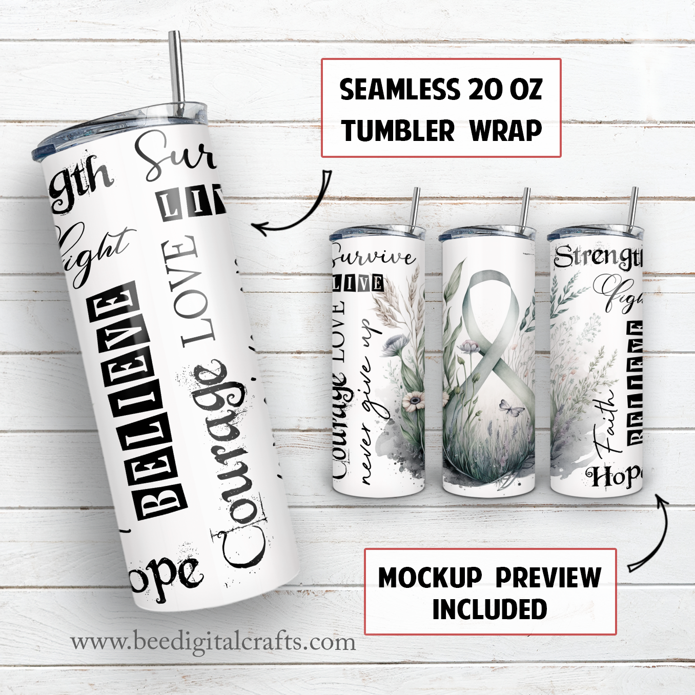 20 oz skinny tumbler sublimation design