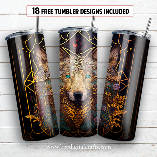 20 oz skinny tumbler sublimation design