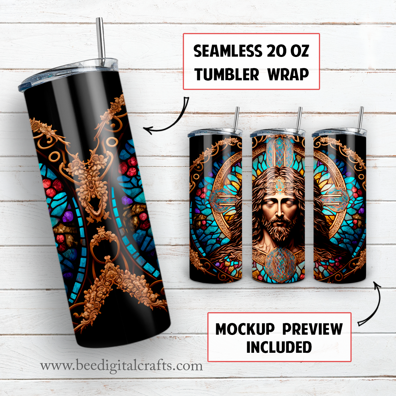 20 oz skinny tumbler sublimation design