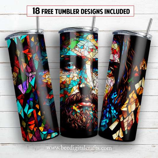 20 oz skinny tumbler sublimation design