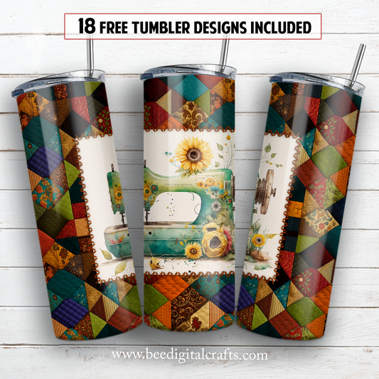 20 oz skinny tumbler sublimation design