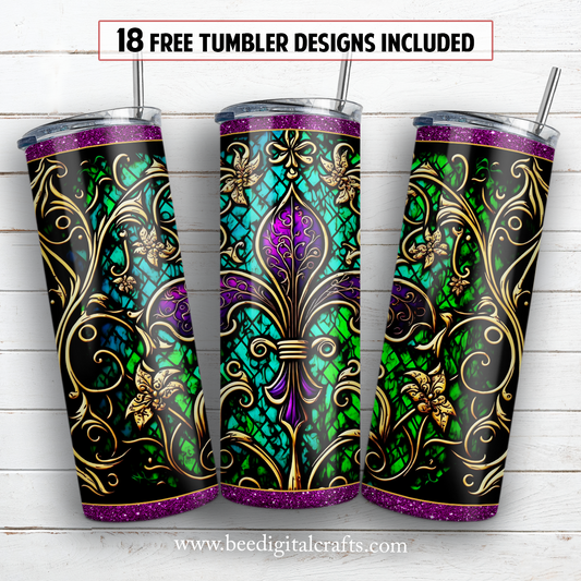 20 oz skinny tumbler sublimation design