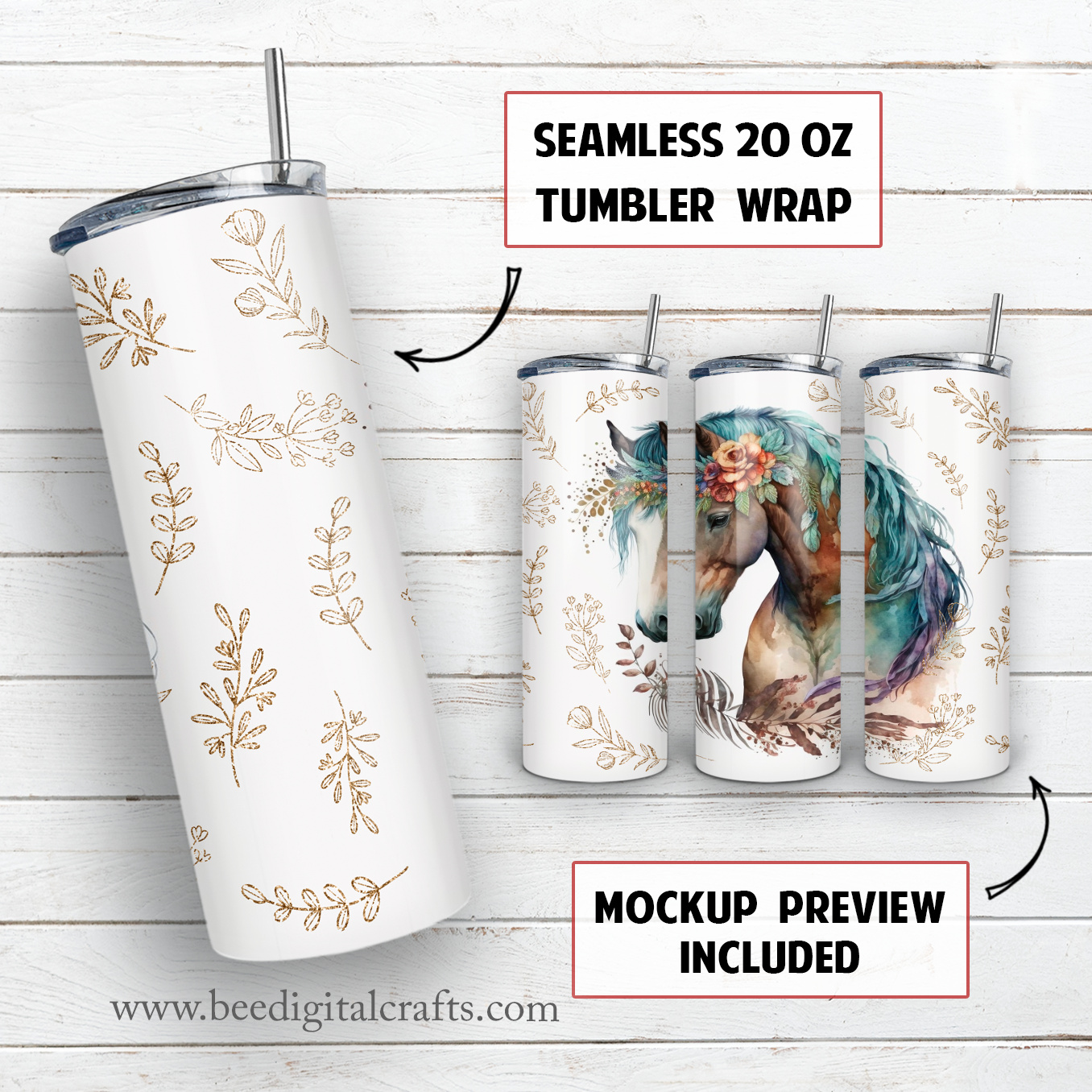 20 oz skinny tumbler sublimation design