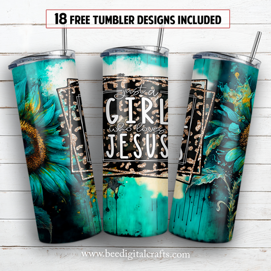 20 oz skinny tumbler sublimation design