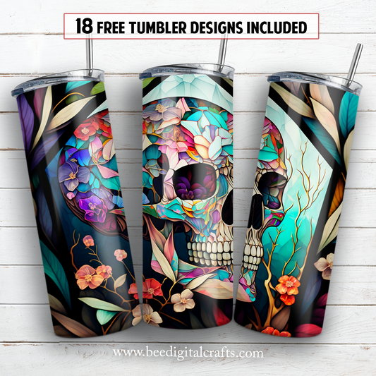 20 oz skinny tumbler sublimation design