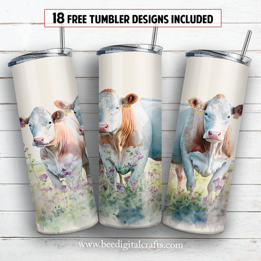 20 oz skinny tumbler sublimation design