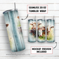 20 oz skinny tumbler sublimation design