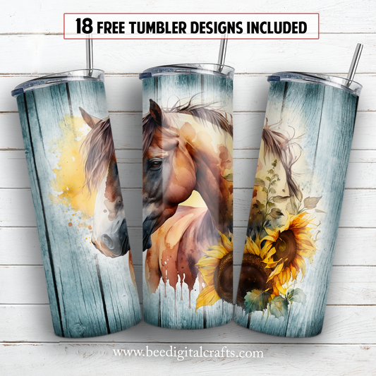 20 oz skinny tumbler sublimation design