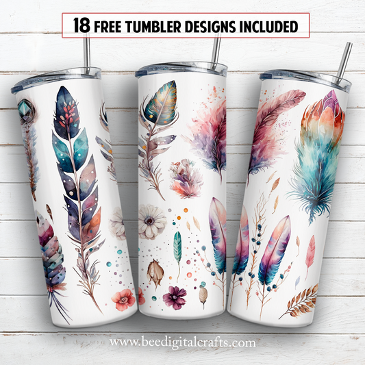 20 oz skinny tumbler sublimation design