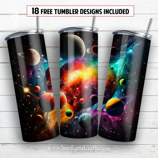 20 oz skinny tumbler sublimation design