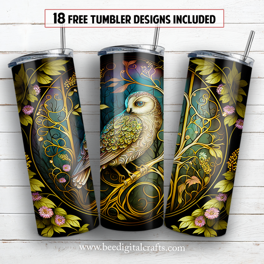 20 oz skinny tumbler sublimation design