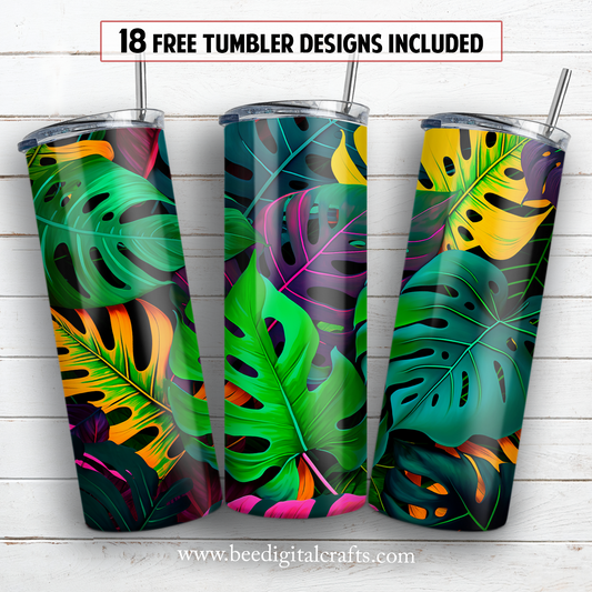 20 oz skinny tumbler sublimation design