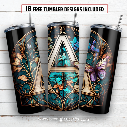 20 oz skinny tumbler sublimation design