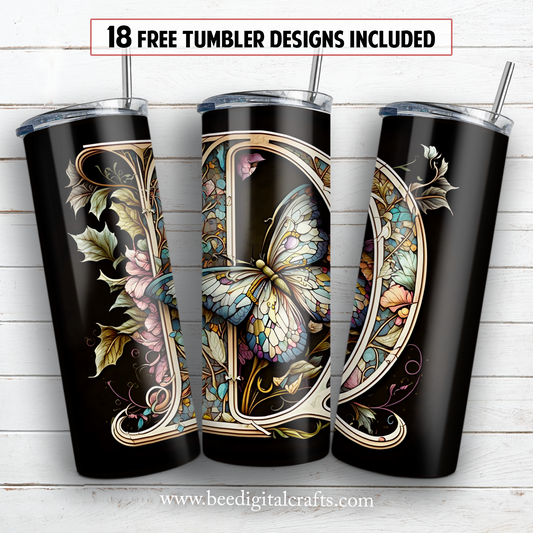 20 oz skinny tumbler sublimation design